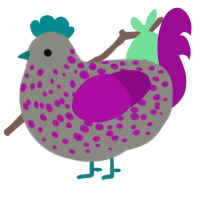 lleennyy, a ash and plum chicken with a speckle pattern