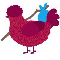 Eat The Rich, a crimson and maroon chicken with a double-lace pattern
