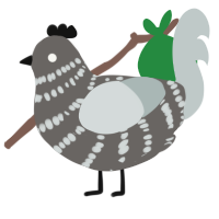(unnamed), a grey and silver chicken with a bar pattern