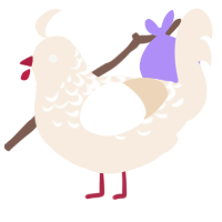 (unnamed), a cream chicken with a half-lace pattern