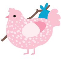 Rose, a rose chicken with a speckle pattern