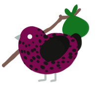 (unnamed), a wine and black chicken with a speckle pattern