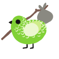 (unnamed), a grass and apple chicken with a half-lace pattern