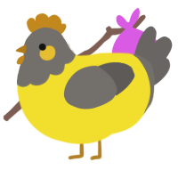(unnamed), a yellow and grey chicken with a head pattern