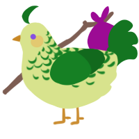 (unnamed), a lemon and leaf chicken with a half-lace pattern