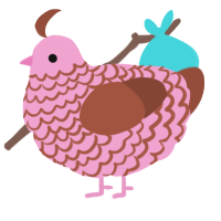 (unnamed), a pink and russet chicken with a lace pattern