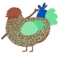 (unnamed), a russet and spring chicken with a double-lace pattern