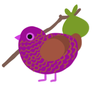 Mycophobia, a plum and russet chicken with a lace pattern