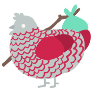 (unnamed), a silver and crimson chicken with a lace pattern