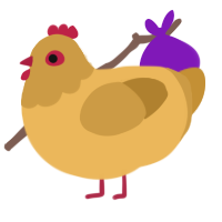 Taco, a honey and gold chicken with a head pattern