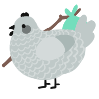 Silverbells, a silver chicken with a lace pattern