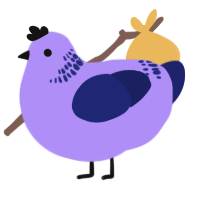 (unnamed), a lilac and navy chicken with a neck-band pattern