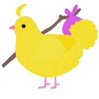 (unnamed), a yellow chicken with a lace pattern