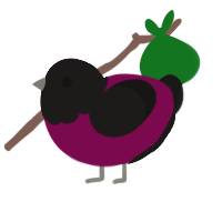 Blackberry Macaron, a wine and sable chicken with a head pattern