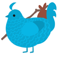 Ceru, a cerulean chicken with a lace pattern