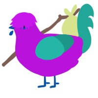 (unnamed), a amethyst and turquoise chicken