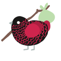 (unnamed), a sable and crimson chicken with a lace pattern