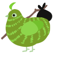 soursop, a chartreuse and grass chicken with a bar pattern