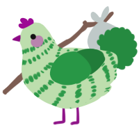 (unnamed), a gluppy and viridian chicken with a bar pattern