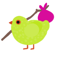 HEADSHOT, a lime chicken with a speckle pattern