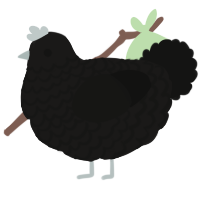 (unnamed), a sable and black chicken with a lace pattern