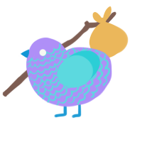 (unnamed), a lilac and aqua chicken with a lace pattern