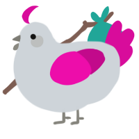 Purple Cauliflower, a mist and fuchsia chicken