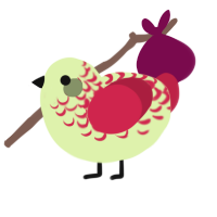 (unnamed), a apple and crimson chicken with a half-lace pattern