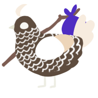 Cappuccino, a bark and cream chicken with a lace pattern
