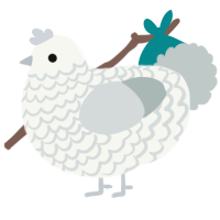 (unnamed), a white and silver chicken with a lace pattern