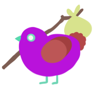 Pinkie, a amethyst and red chicken