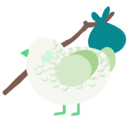 (unnamed), a white and gluppy chicken with a half-lace pattern