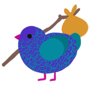 (unnamed), a indigo and sea chicken with a double-lace pattern