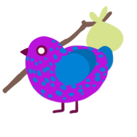(unnamed), a amethyst and sapphire chicken with a speckle pattern