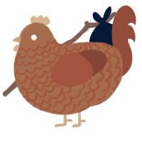 Beige Sweater Mom, a brown and russet chicken with a lace pattern