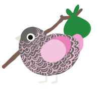 (unnamed), a grey and pink chicken with a double-lace pattern