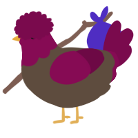 Thorntines Special, a bark and wine chicken with a head pattern