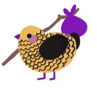 Chocolate Honeycomb, a honey and sable chicken with a lace pattern