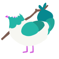 (unnamed), a white and turquoise chicken with a head pattern