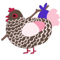 (unnamed), a bark and rose chicken with a lace pattern