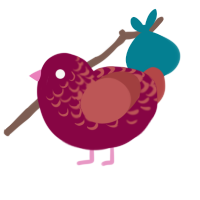Cranberry, a maroon and red chicken with a half-lace pattern