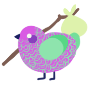 Candy, a orchid and spring chicken with a double-lace pattern