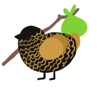 goldenrod, a black and gold chicken with a lace pattern