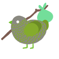 Mosswall, a ash and chartreuse chicken with a lace pattern