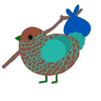 (unnamed), a russet and turquoise chicken with a lace pattern