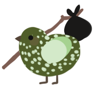 (unnamed), a olive and gluppy chicken with a speckle pattern