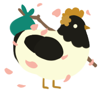 calla lily, a white and sable chicken with a head pattern
