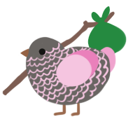 B1PX, a grey and pink chicken with a lace pattern