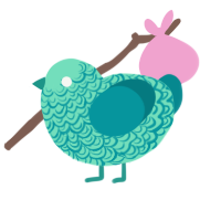 (unnamed), a mint and teal chicken with a double-lace pattern