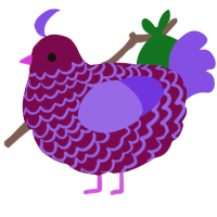 (unnamed), a wine and blurple chicken with a lace pattern